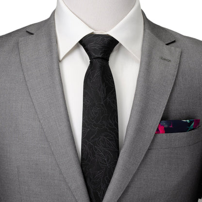 Black Floral Men&
