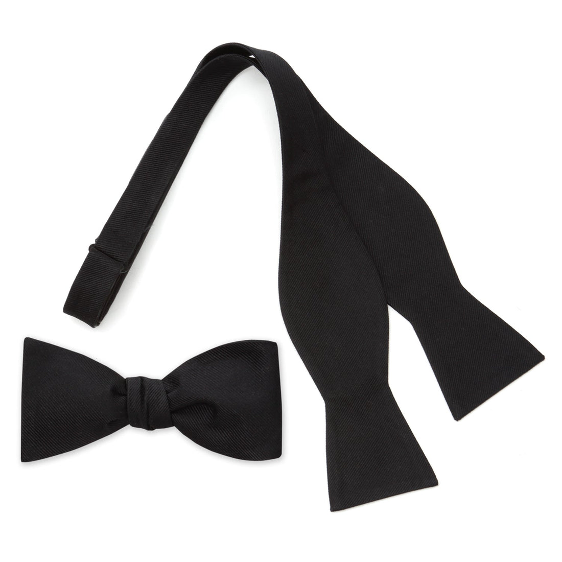 Black Self Tie Bow Tie by Cufflinks.com