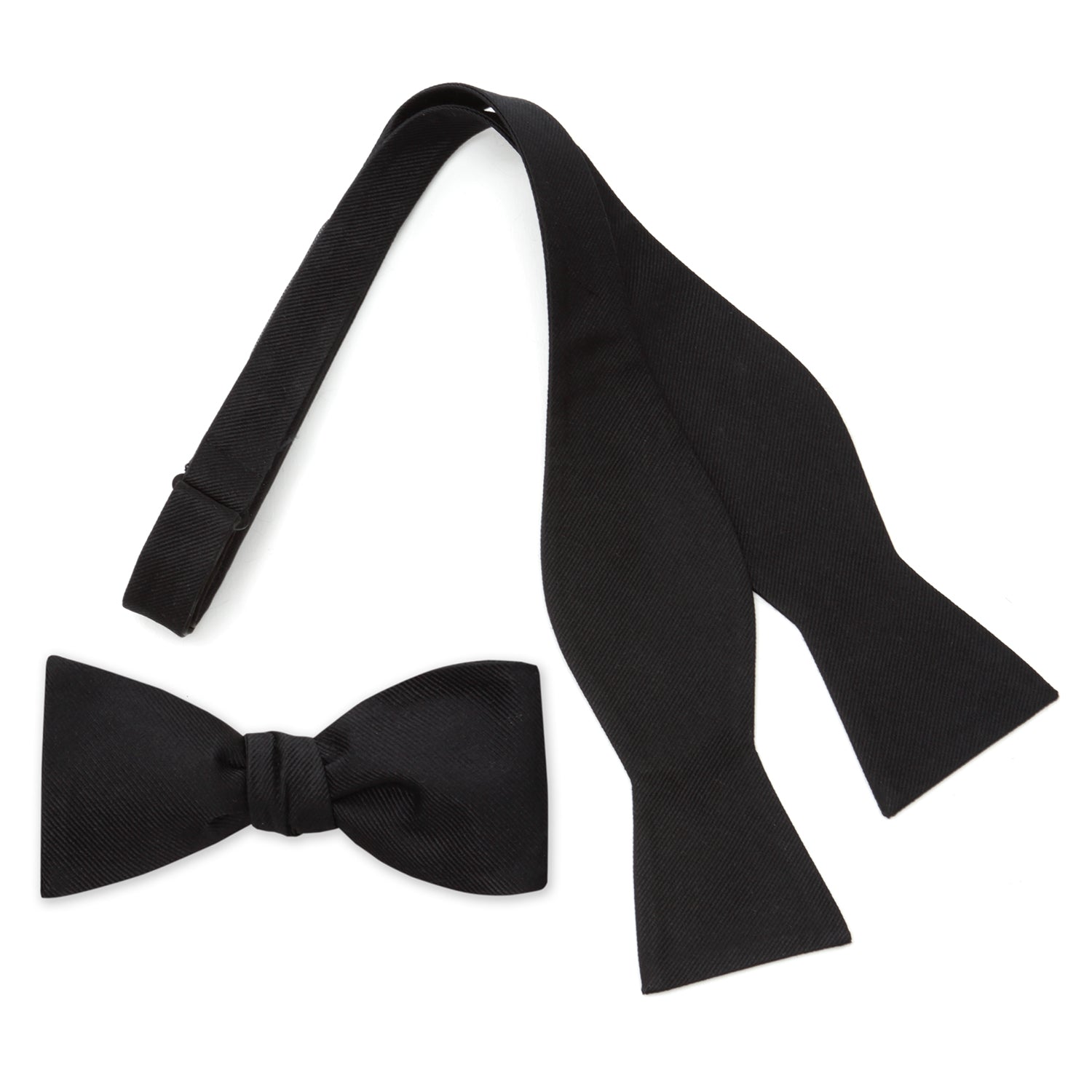 Black Self Tie Bow Tie by Cufflinks.com