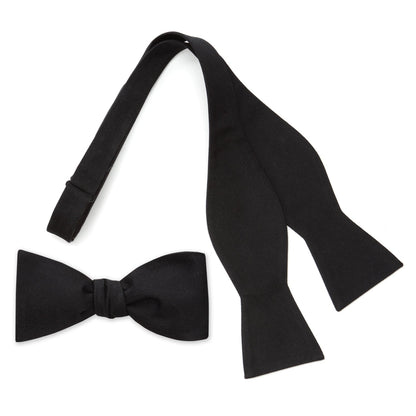 Black Self Tie Bow Tie by Cufflinks.com