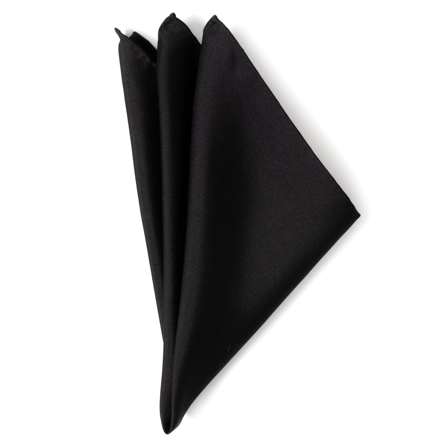 Black Silk Pocket Square by Cufflinks.com