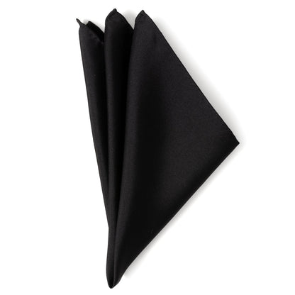 Black Silk Pocket Square by Cufflinks.com