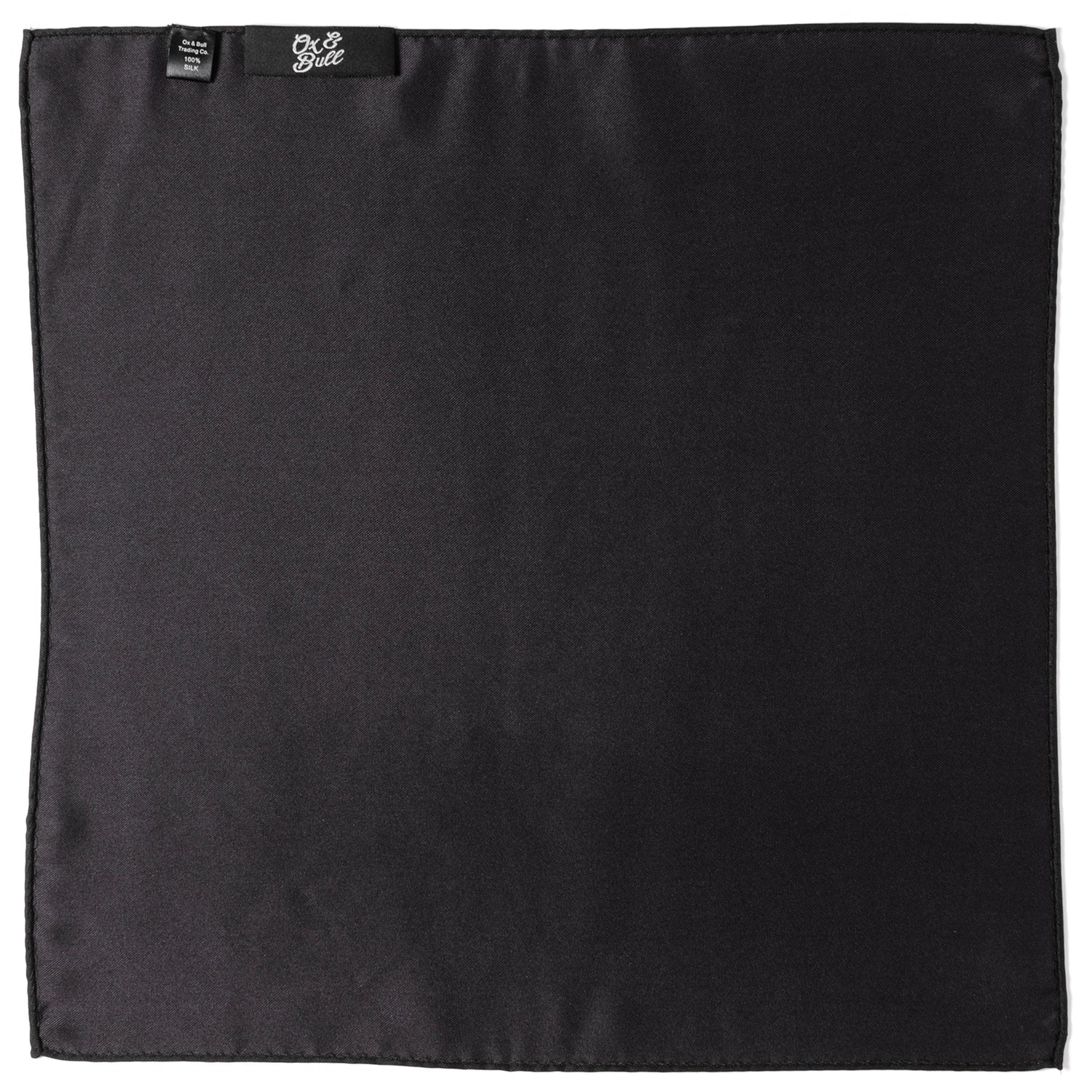 Black Silk Pocket Square by Cufflinks.com