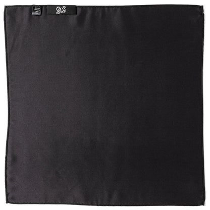 Black Silk Pocket Square by Cufflinks.com