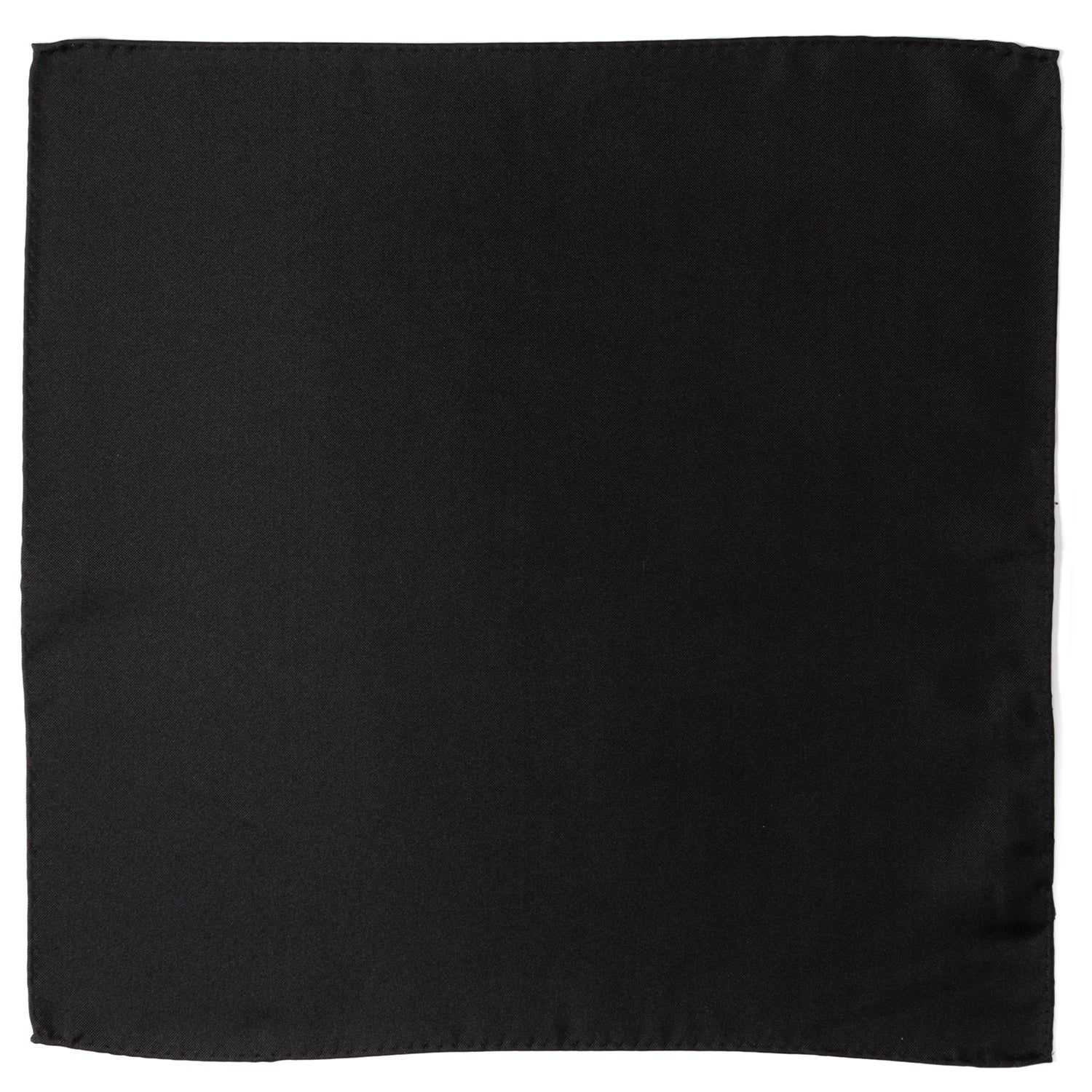 Black Silk Pocket Square by Cufflinks.com