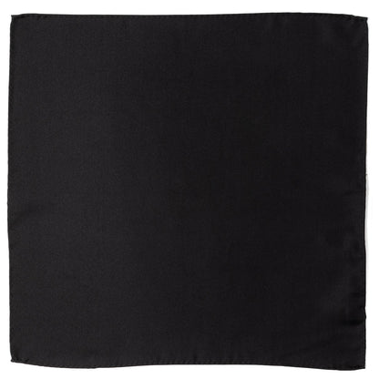 Black Silk Pocket Square by Cufflinks.com