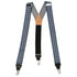 Blue Motif Patterned Convertible Suspenders by Cufflinks.com