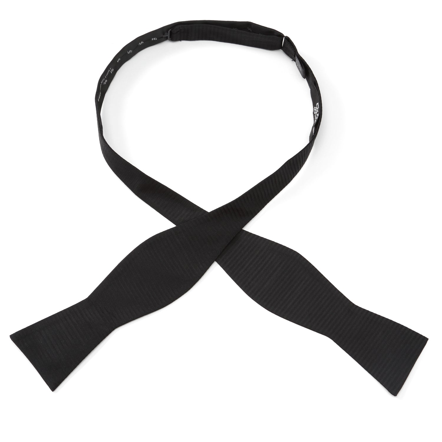 Black Formal Pinstripe Silk Bow Tie by Cufflinks.com