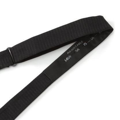 Black Formal Pinstripe Silk Bow Tie by Cufflinks.com