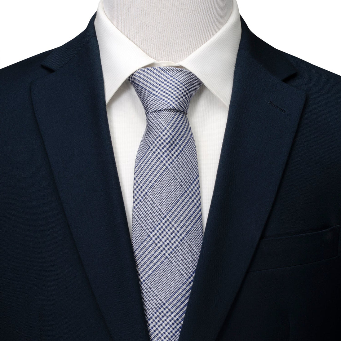 Blue Glen Plaid Silk Tie by Cufflinks.com