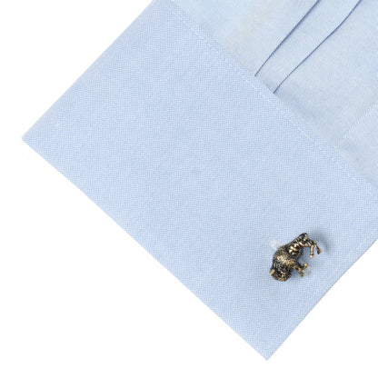 Antique Bronze Bison Cufflinks by Cufflinks.com