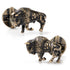 Antique Bronze Bison Cufflinks by Cufflinks.com
