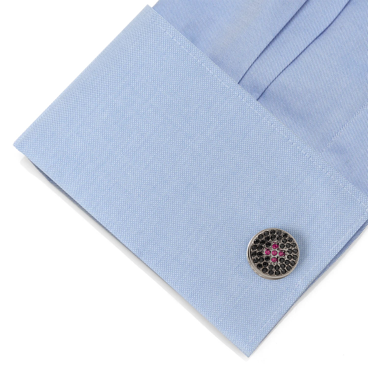 Crystal Button Pave Cufflinks by Cufflinks.com