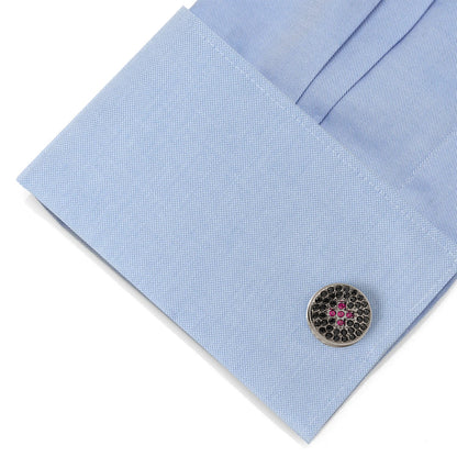 Crystal Button Pave Cufflinks by Cufflinks.com