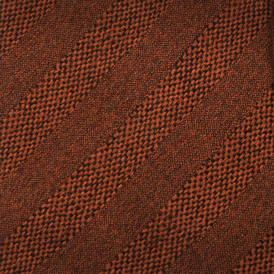Burnt Sienna Tweed Striped Linen Men&
