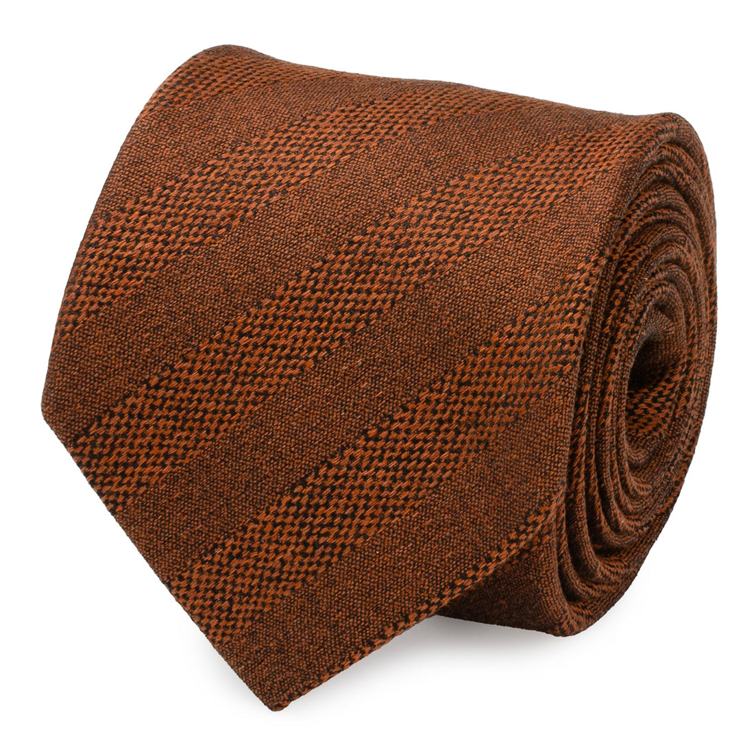 Burnt Sienna Tweed Striped Linen Men&