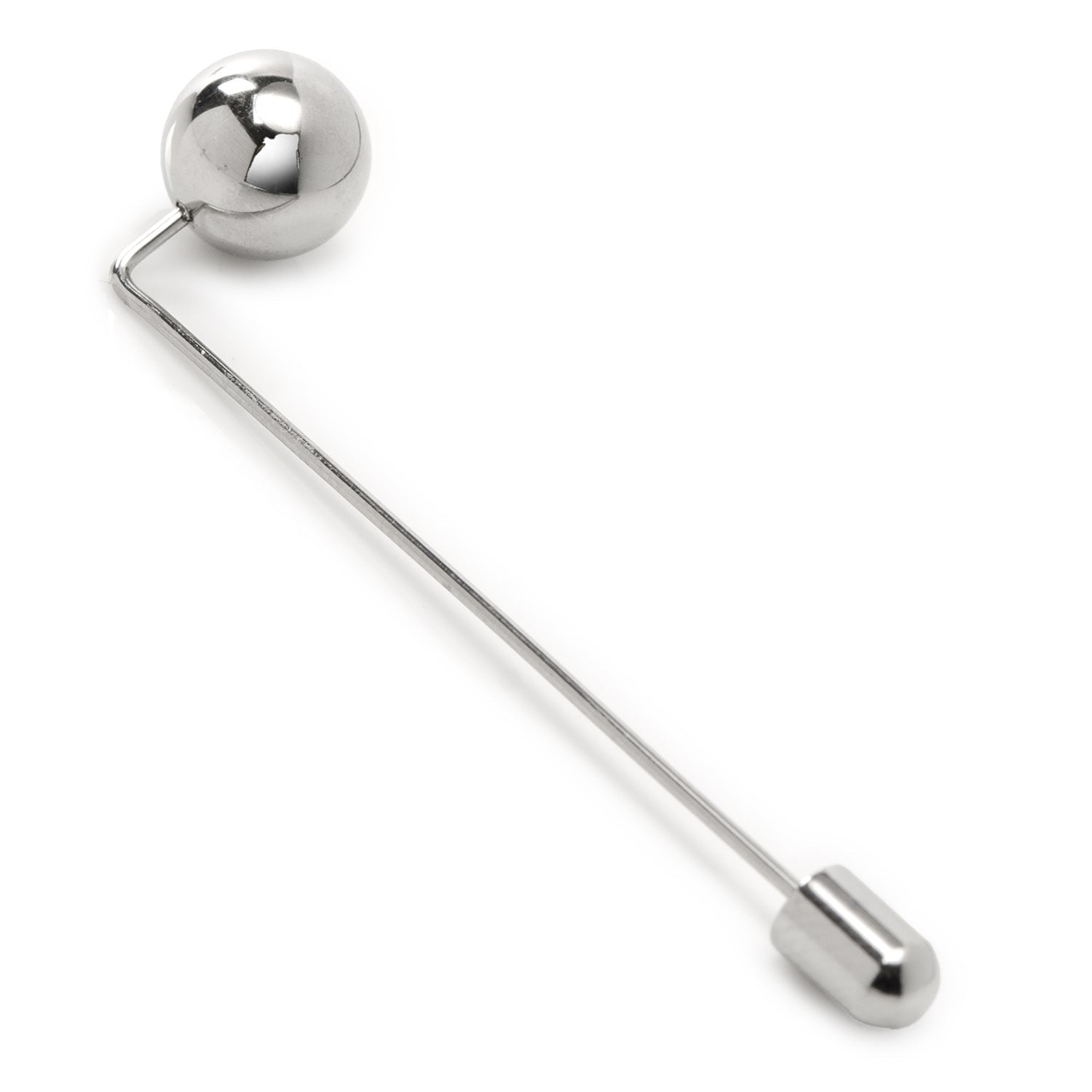 Stainless Steel Circle Ball Stick Pin by Cufflinks.com