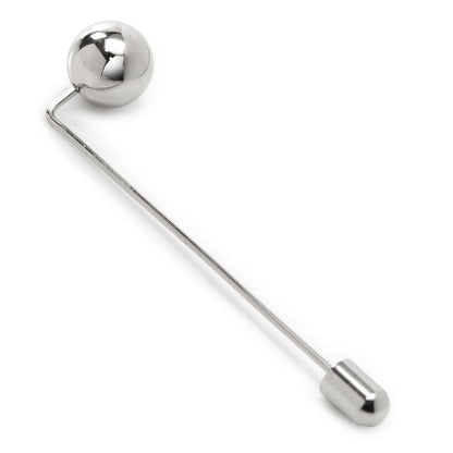 Stainless Steel Circle Ball Stick Pin by Cufflinks.com