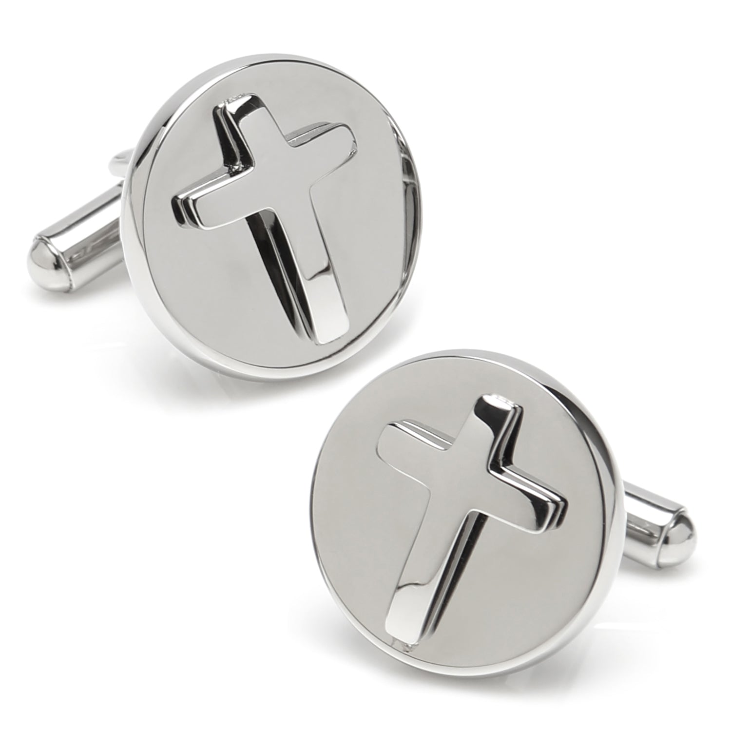 Cross Stainless Steel Cufflinks and Tie Clip Gift Set