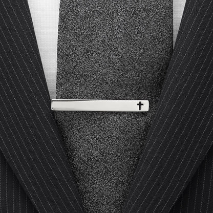 Cross Stainless Steel Cufflinks and Tie Clip Gift Set