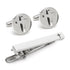 Cross Stainless Steel Cufflinks and Tie Clip Gift Set by Cufflinks.com