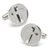 Cross Round Stainless Steel Cufflinks by Cufflinks.com
