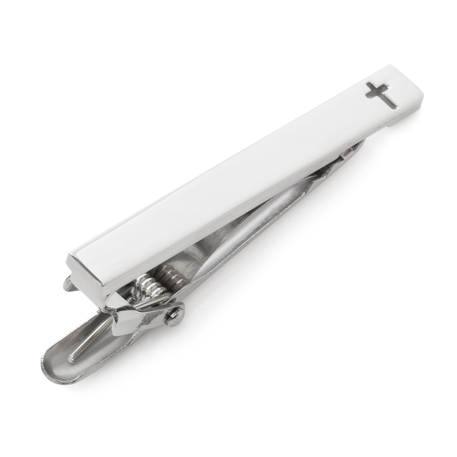 Cross Cutout Stainless Steel Tie Clip by Cufflinks.com