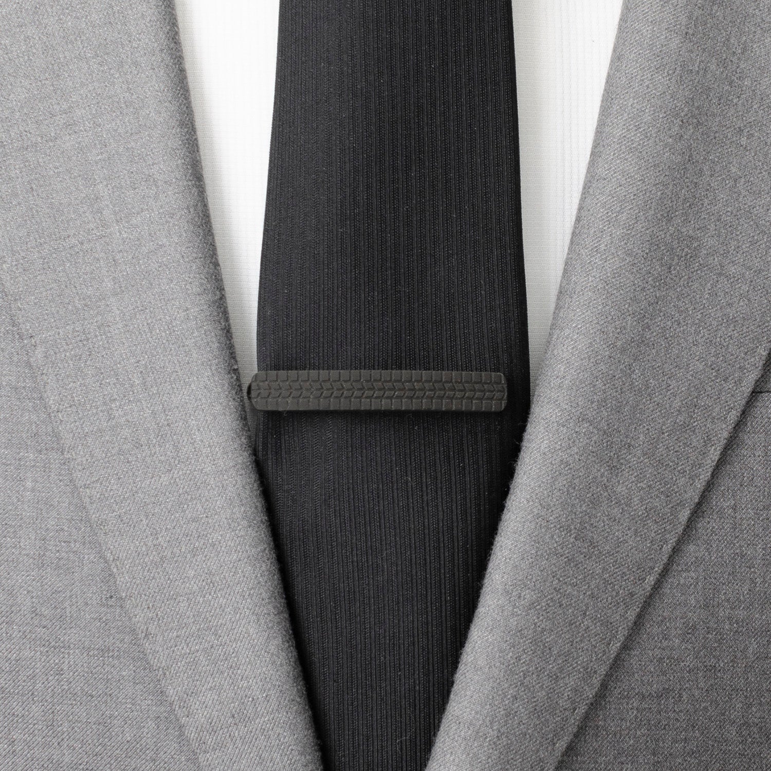 Stainless Steel Carbon Fiber Tire Tread Tie Clip by Cufflinks.com