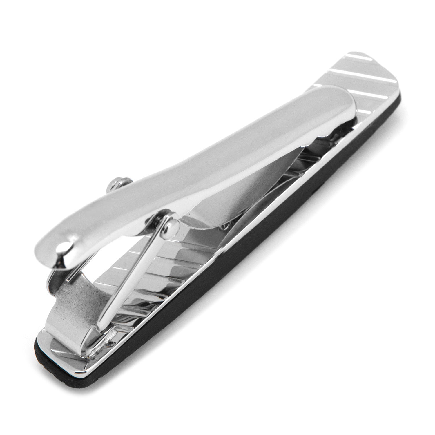 Stainless Steel Carbon Fiber Tire Tread Tie Clip by Cufflinks.com