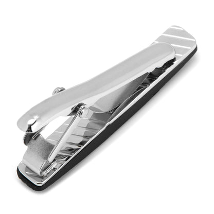 Stainless Steel Carbon Fiber Tire Tread Tie Clip by Cufflinks.com