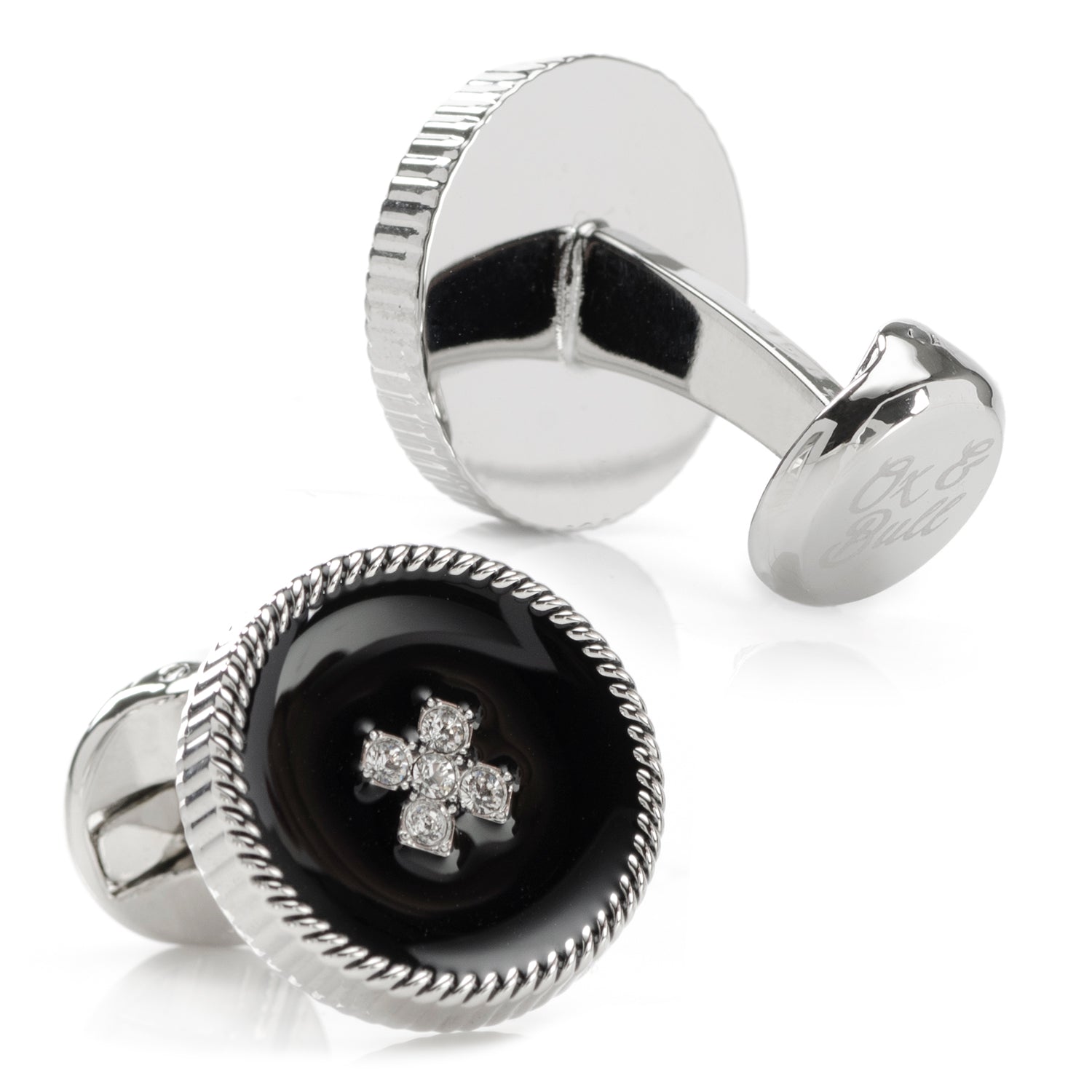 Crystal Button Rope Cufflinks by Cufflinks.com