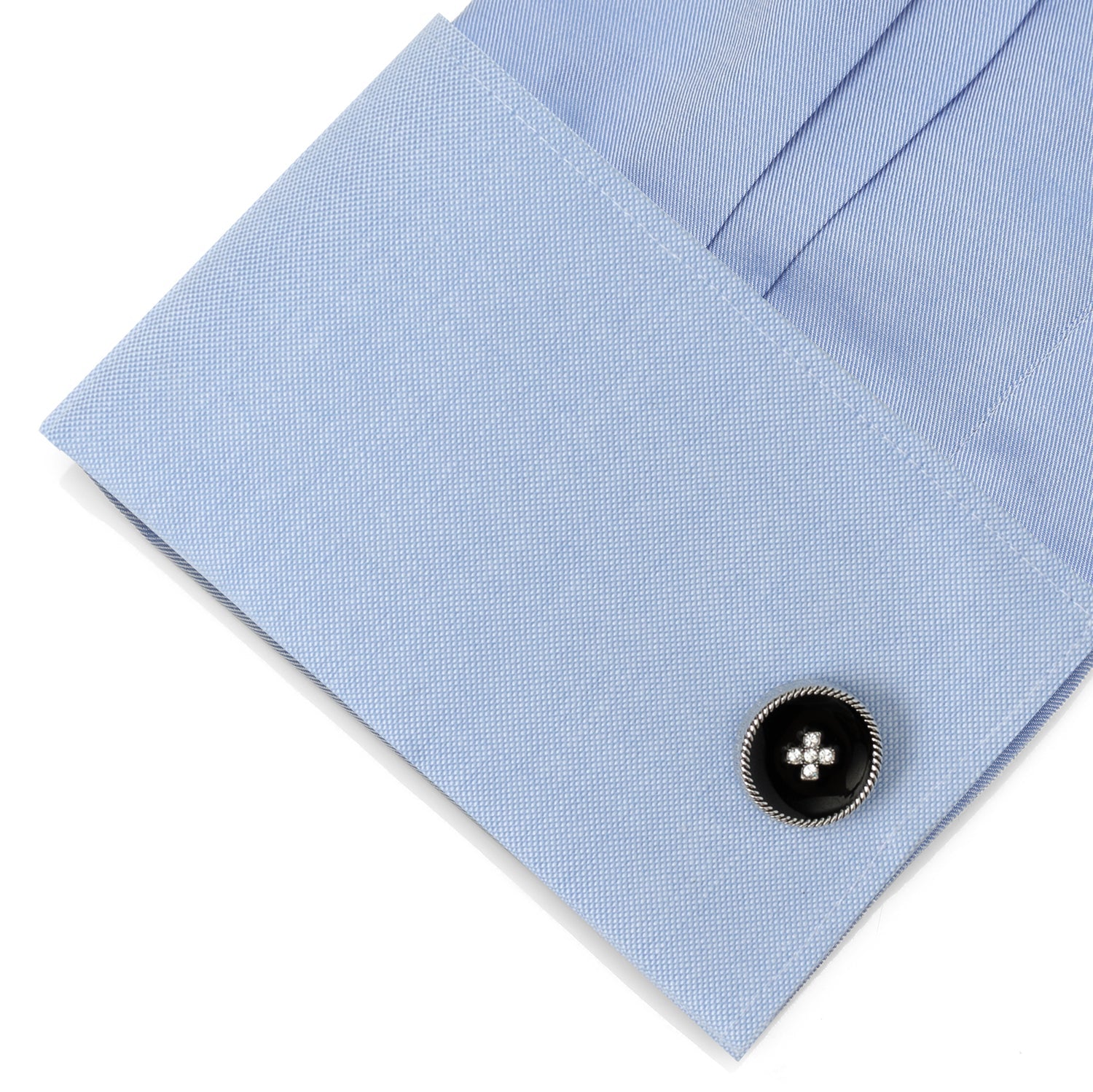 Crystal Button Rope Cufflinks by Cufflinks.com