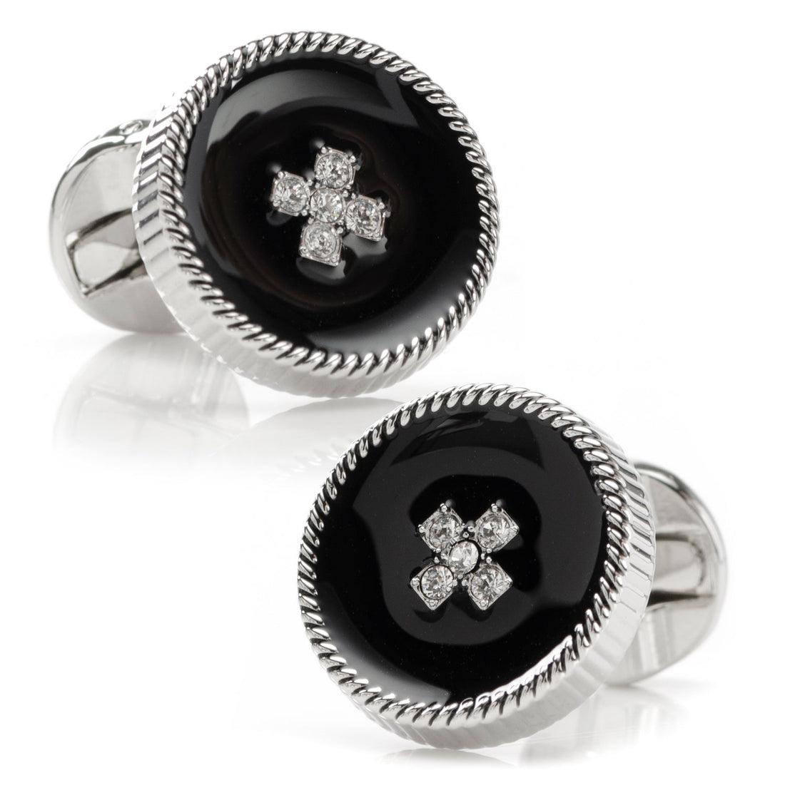 Crystal Button Rope Cufflinks by Cufflinks.com