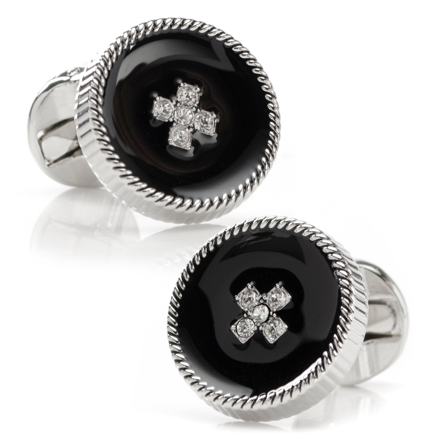 Crystal Button Rope Cufflinks by Cufflinks.com