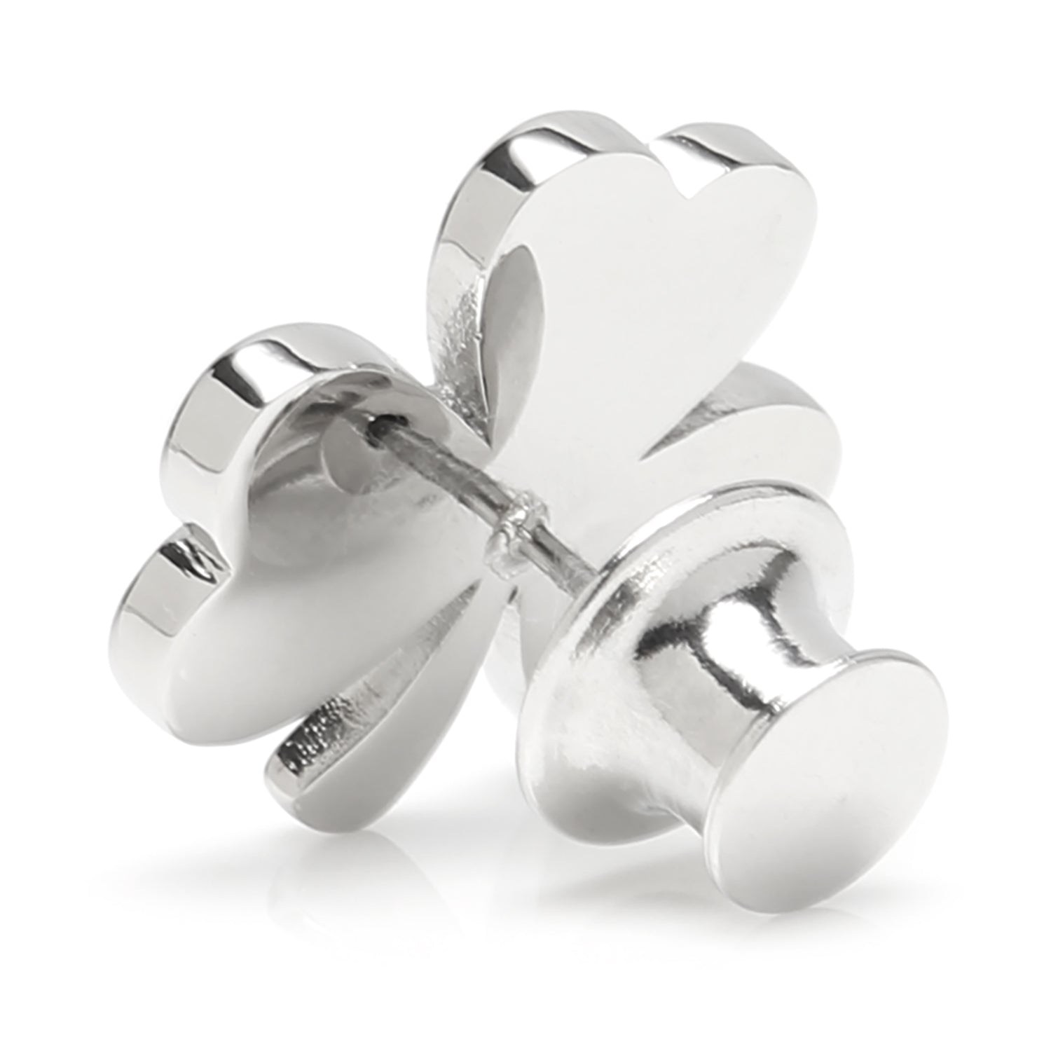 Clover Stainless Steel Lapel Pin by Cufflinks.com