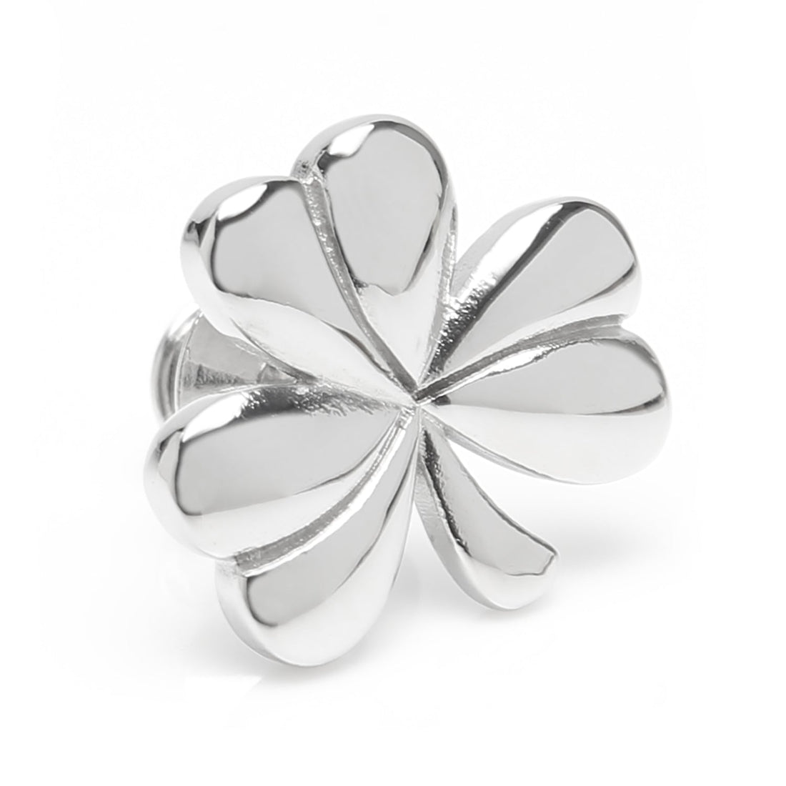 Clover Stainless Steel Lapel Pin by Cufflinks.com