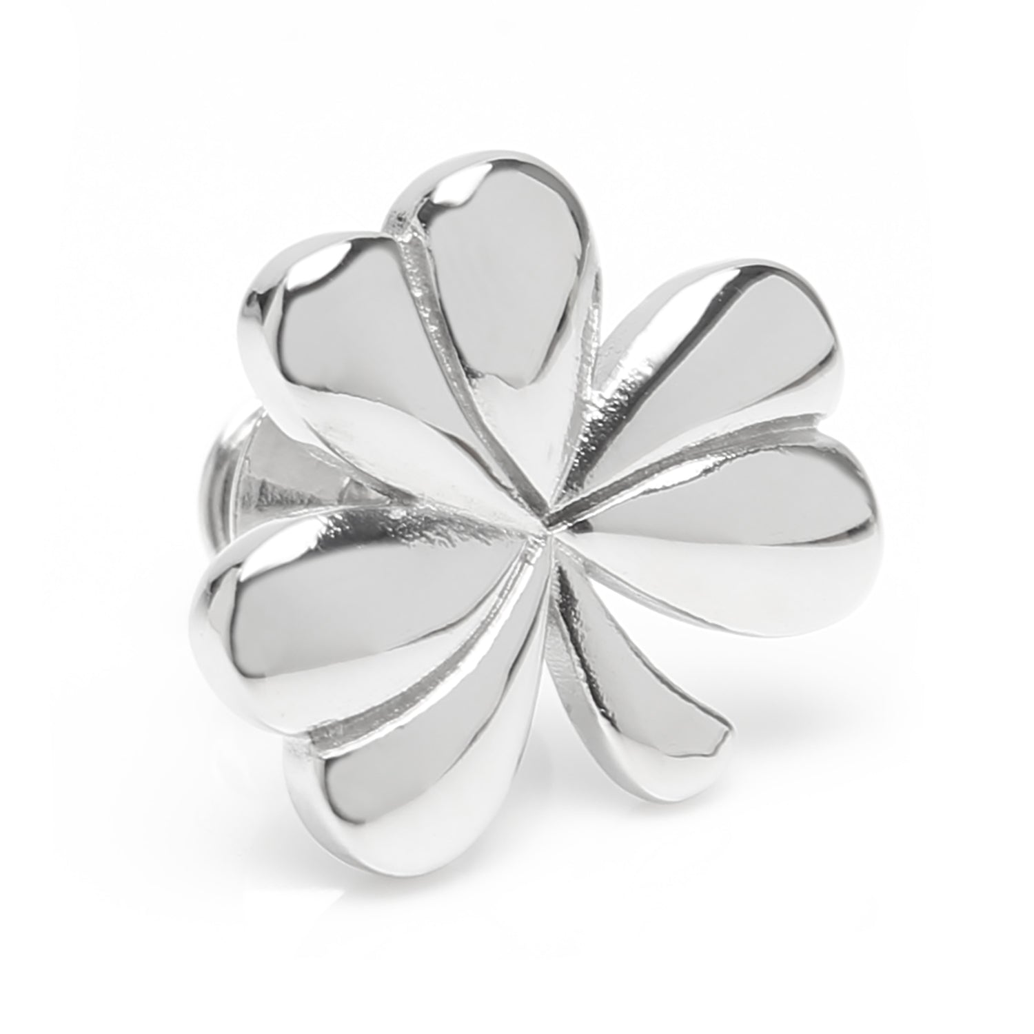 Clover Stainless Steel Lapel Pin by Cufflinks.com
