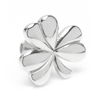 Clover Stainless Steel Lapel Pin by Cufflinks.com