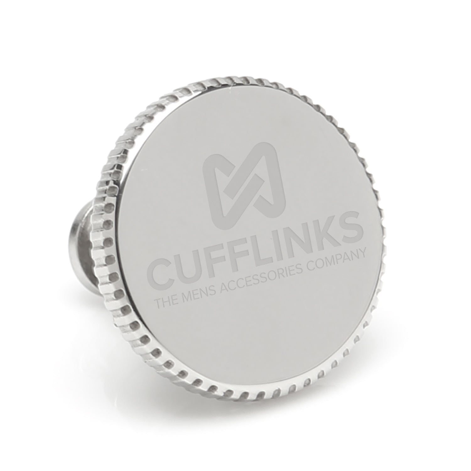 Stainless Steel Coin Edge Engravable Lapel Pin by Cufflinks.com
