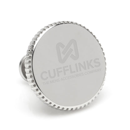 Stainless Steel Coin Edge Engravable Lapel Pin by Cufflinks.com