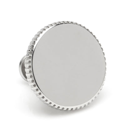 Stainless Steel Coin Edge Engravable Lapel Pin by Cufflinks.com