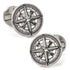 Antique Compass Stainless Steel Cufflinks by Cufflinks.com