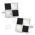 Mother of Pearl and Onyx Check Cufflinks by Cufflinks.com
