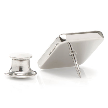 Stainless Steel Radiant Cross Lapel Pin by Cufflinks.com