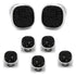 Stainless Steel Black Pave Crystal 5-Stud Set by Cufflinks.com