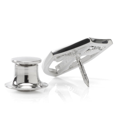 Stainless Steel Cross Shield Lapel Pin by Cufflinks.com