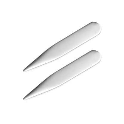 Stainless Steel Engravable Short Collar Stays by Cufflinks.com