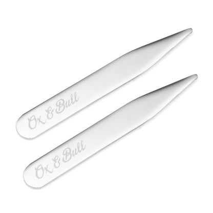 Stainless Steel Engravable Collar Stays by Cufflinks.com