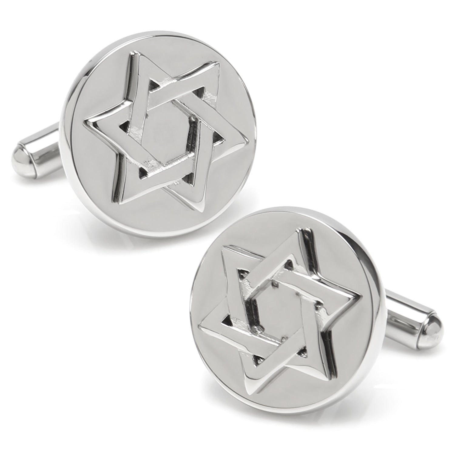 Star of David Stainless Steel Cufflinks by Cufflinks.com