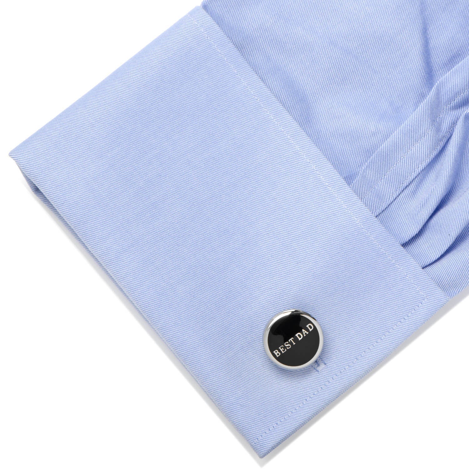 Best Dad Black Stainless Steel Cufflinks by Cufflinks.com